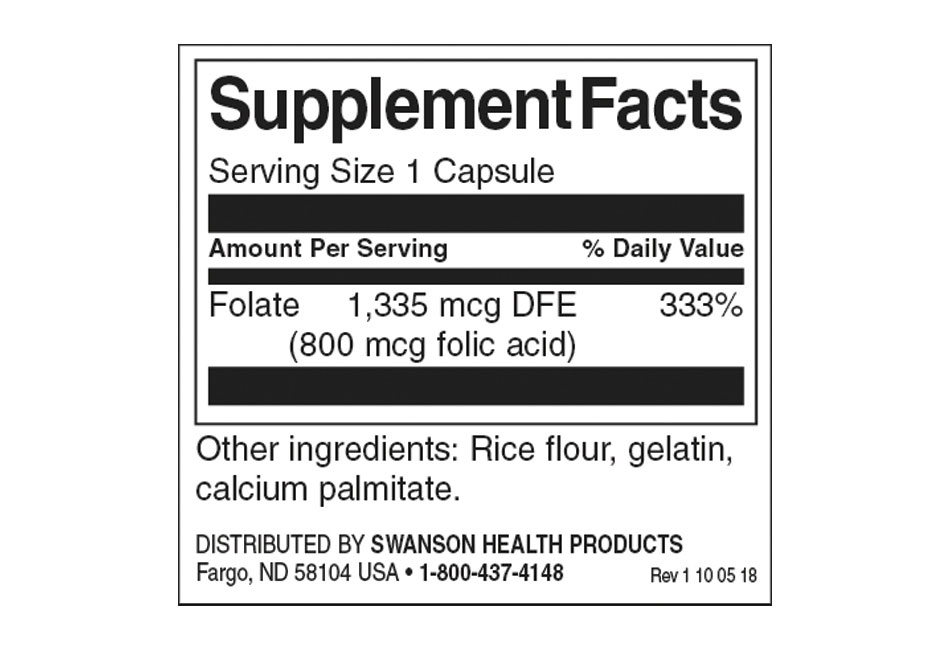swanson-folic-acid-supplement-facts